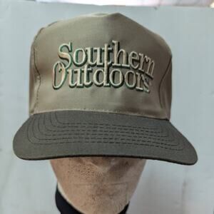 VINTAGE Southern outdoors BASS Snap Back Adjustable TRUCKER full fabric Hat  Cap
